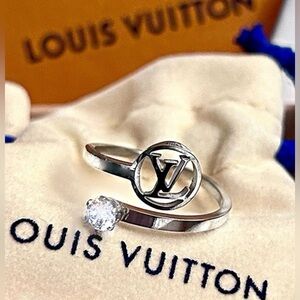 LV Silver Band Ring.